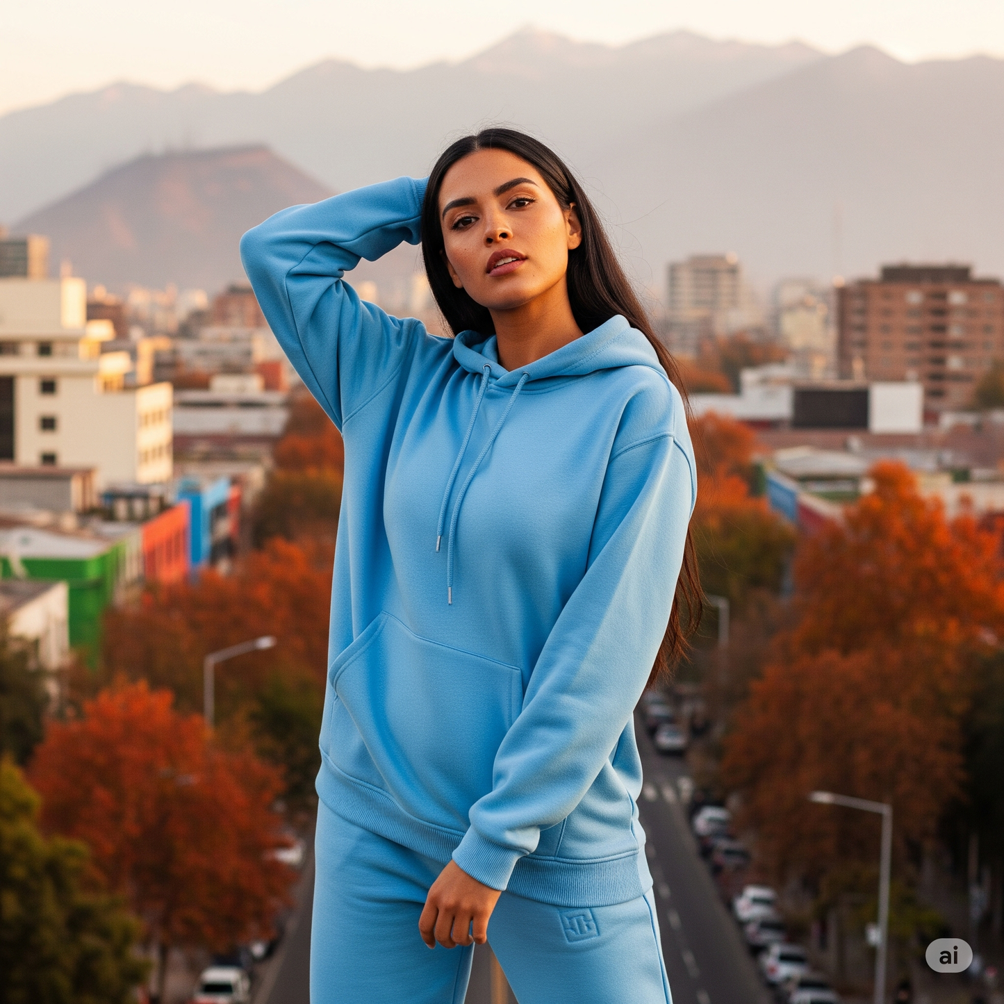 Hoodie Celeste